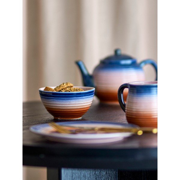 Modré/oranžové keramické polievkové misky v súprave 4 ks 350 ml Tatum – Bloomingville-image-1