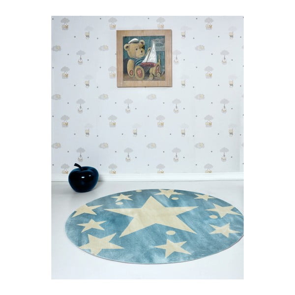 Detský koberec Stars Sky Azul, ⌀ 150 cm