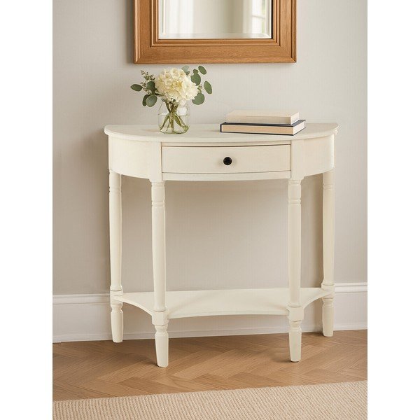 Biely konzolový stolík z borovicového dreva 33x81 cm Heritage – Premier Housewares-image-2