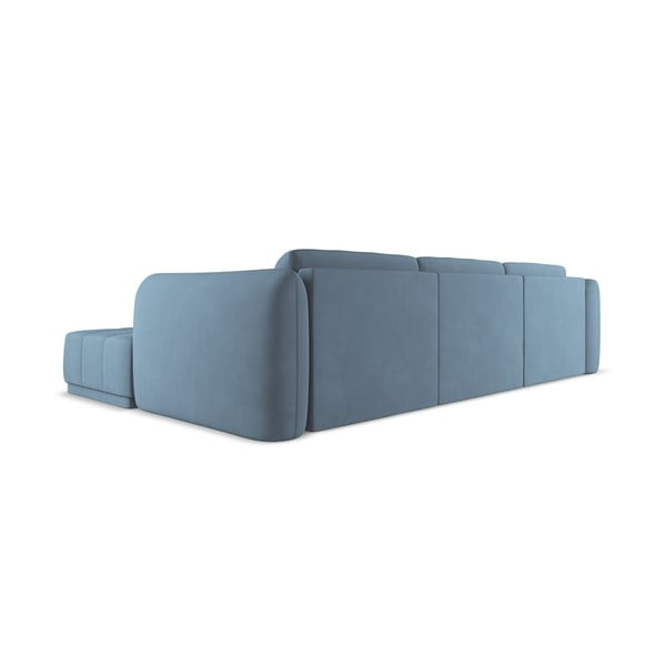 Svetlomodrá rohová pohovka (pravý roh) Hoku – Makamii-image-3