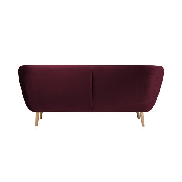 Vínovočervená trojmiestna pohovka Mazzini Sofas Benito-image-2