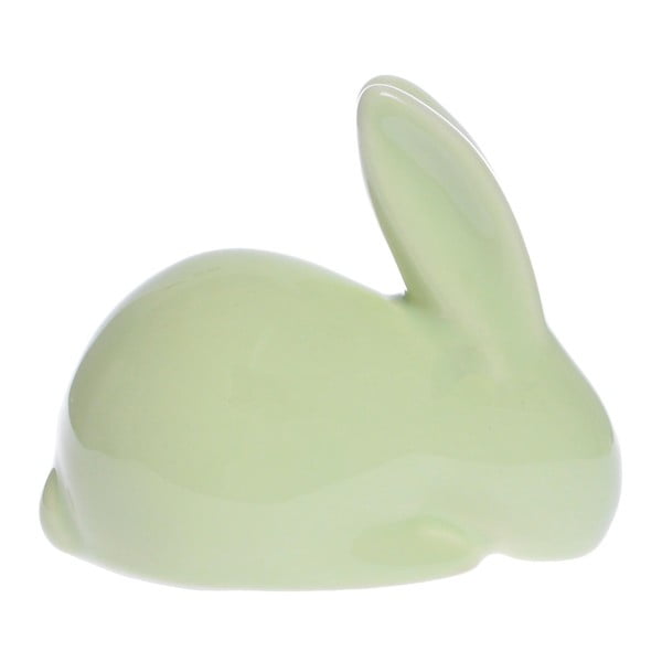 Zelená keramická dekoratívna soška Ewax Cute Rabbit
