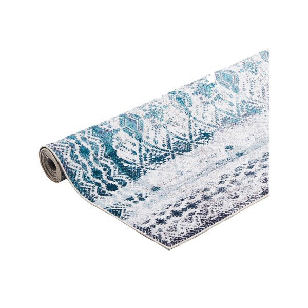 Svetlomodrý koberec Floorita Kilim Ivory Aqua, 120 × 180 cm-image-3
