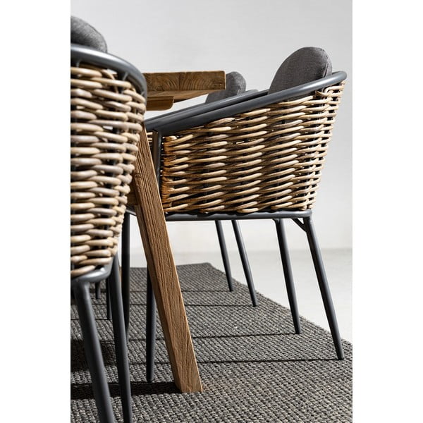 Sivá kovová záhradná stolička Maribela – Bizzotto-image-2