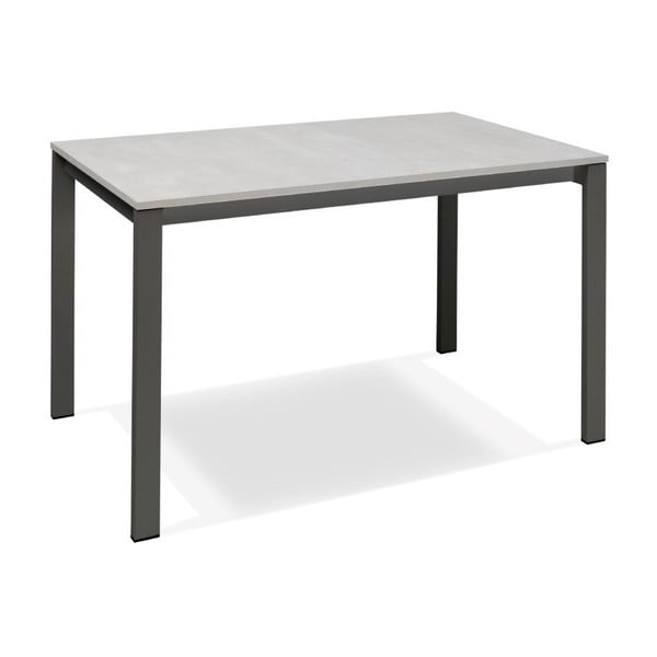Tmavosivý rozkladací jedálenský stôl s bielou doskou Design Twist Jian