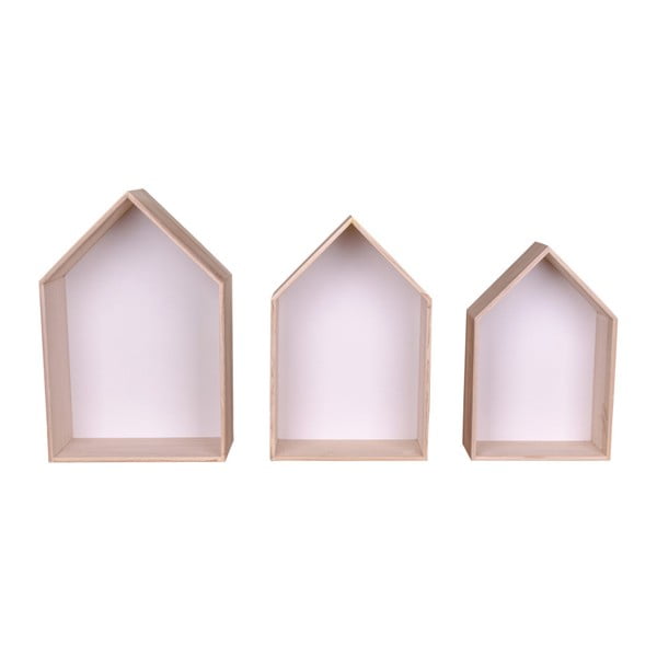 Súprava 3 drevených políc House Nordic Verona