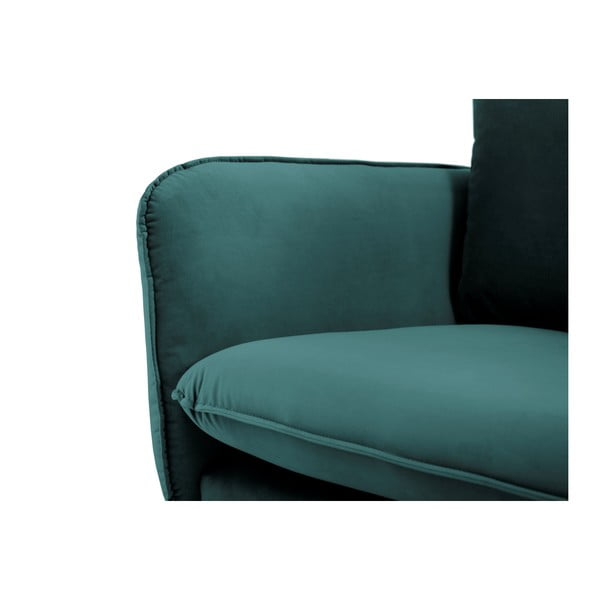 Petrolejovozelená zamatová pohovka Cosmopolitan Design Vienna, 160 cm-image-4