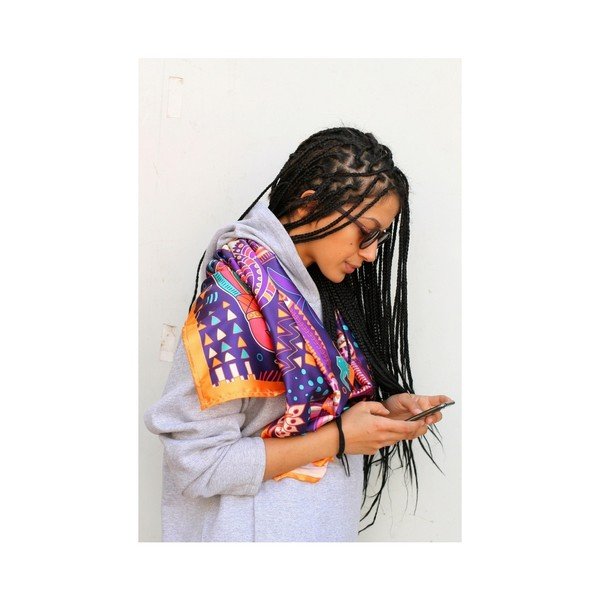 Dámska šatka Madre Selva Electric Animals, 70 × 50 cm-image-1