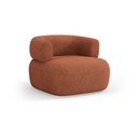 Kreslo z textílie buklé v tehlovej farbe Jenny – Micadoni Home