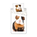Biele bavlnené detské obliečky na jednolôžko 140x200 cm Guinea Pig – Jerry Fabrics