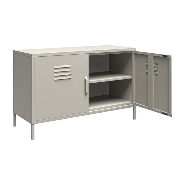 Krémová kovová skrinka 100x64 cm Bradford – Støraa-image-3