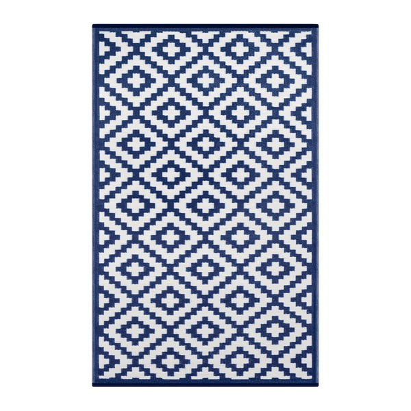 Modro-biely obojstranný koberec vhodný aj do exteriéru Green Decore Parucha, 150 × 240 cm
