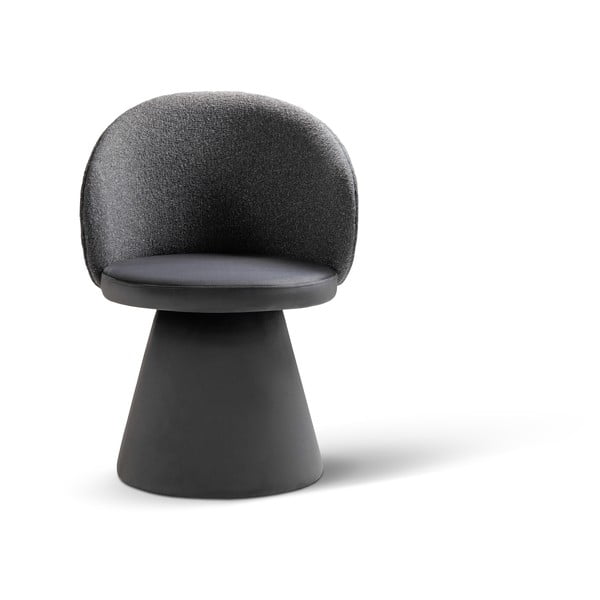 Tmavosivé zamatové kreslo Inez – Micadoni 