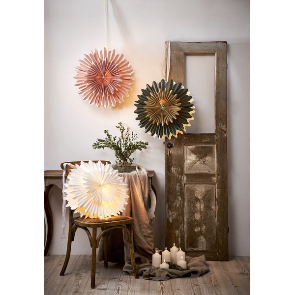 Ružová vianočná svetelná dekorácia ø 50 cm Crystal - Star Trading-image-3