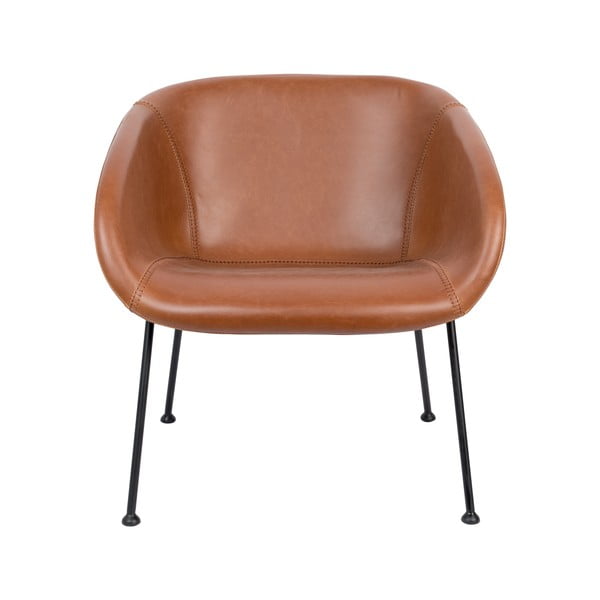 Hnedé kreslo z umelej kože Zuiver Feston-image-2