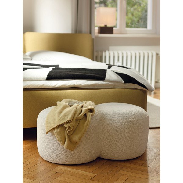 Béžový taburet z textílie buklé Umbo – noo.ma-image-1