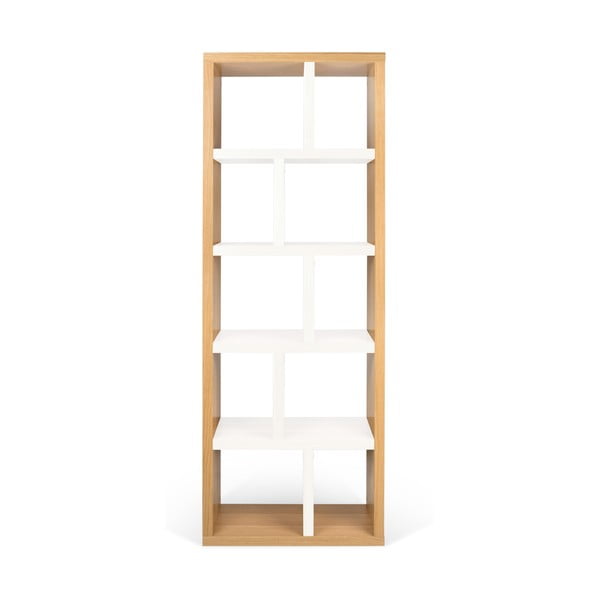 Knižnica v dekore duba v bielo-prírodnej farbe 70x198 cm Berlin – TemaHome