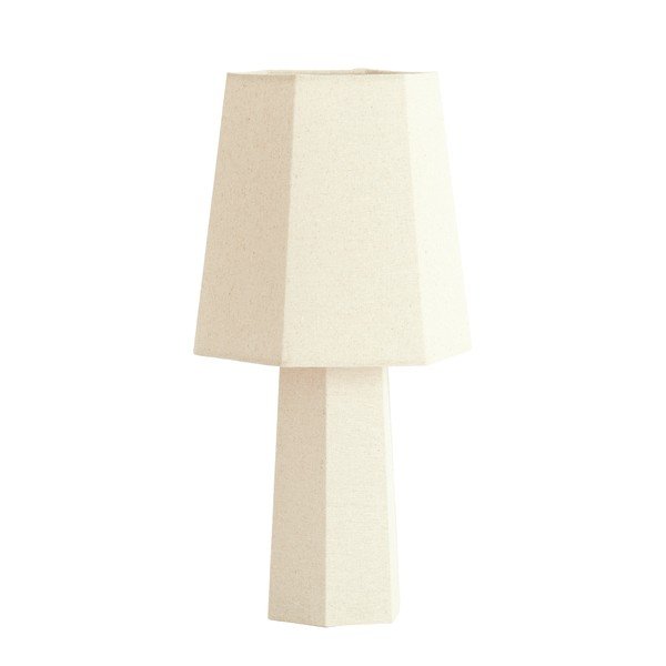 Krémovobiela stolová lampa s textilným tienidlom (výška  50 cm) Musabo – Light & Living