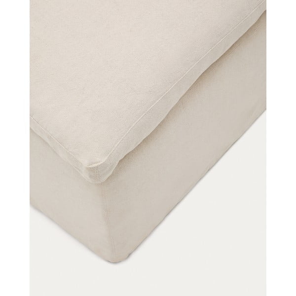 Béžová ľanová podnožka Zenira – Kave Home-image-3