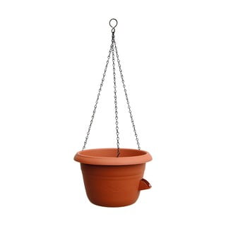 Hnedý závesný samozavlažovací kvetináč, ø 35 cm Siesta - Plastia