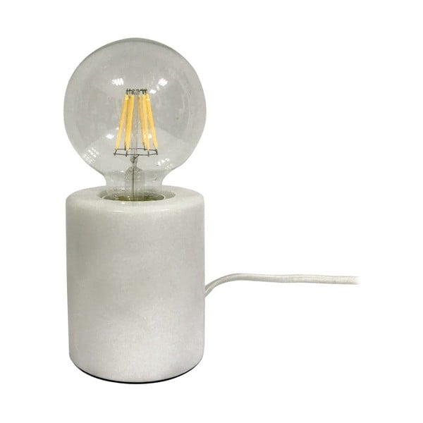 Stolová lampa s bielym mramorovým podstavcom Leitmotiv Bar