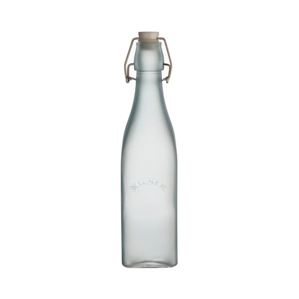 Mliečnomodrá fľaša s klipom Kilner, 0,55 l