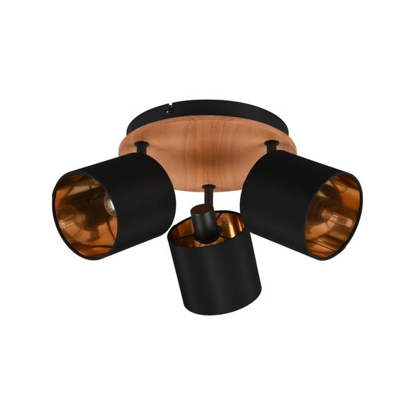 Bodové svietidlo v čierno-prírodnej farbe ø 12 cm Tommy – Reality