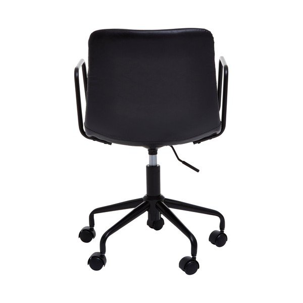 Čierna kancelárska stolička z imitácie kože Forbes – Premier Housewares-image-4