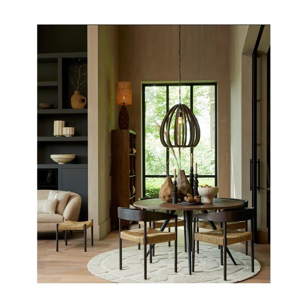 Knižnica z mangového dreva v prírodnej farbe 95x190 cm Sondrio – Light & Living-image-3