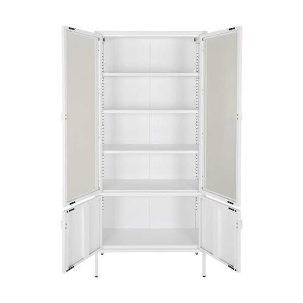 Biela kovová vitrína 80x180 cm Brisbane – House Nordic-image-2