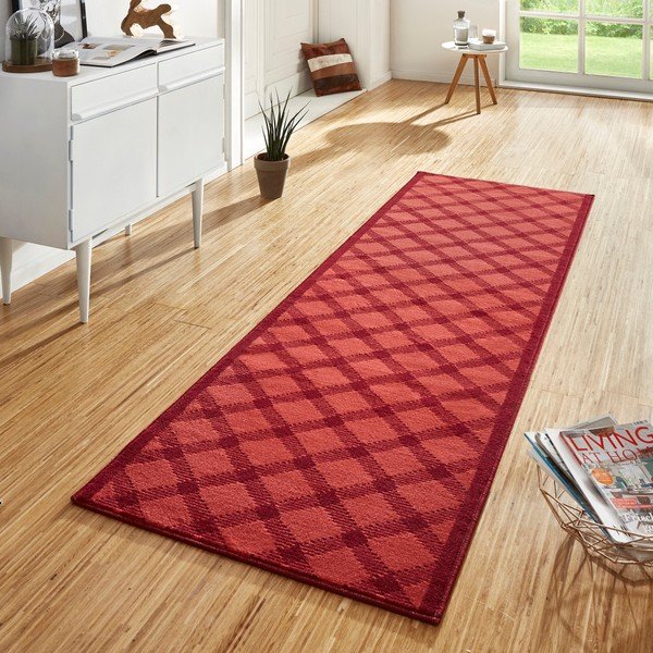 Červený behúň Hanse Home Basic, 80 × 400 cm-image-1