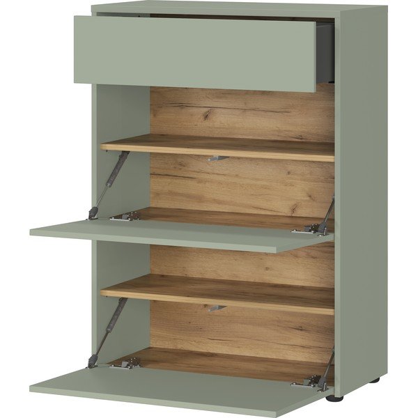 Sivozelená matná skrinka 70x99x34 cm Binetto – Germania-image-2