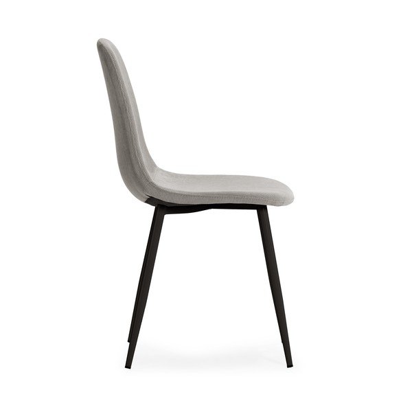 Svetlosivé čalúnené jedálenské stoličky v súprave 4 ks Minka – Marckeric-image-3