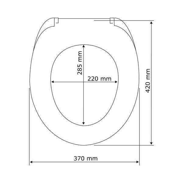 Biele WC sedadlo s jednoduchým zatváraním Wenko Mora, 44,5 x 37 cm-image-3
