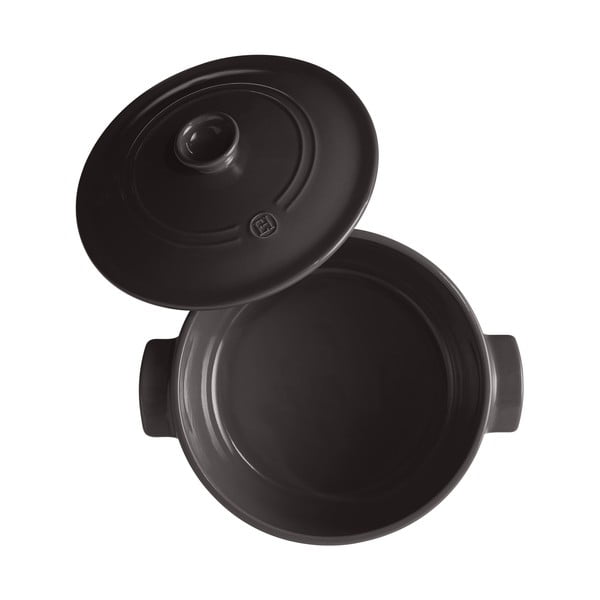 Čierny keramický hrniec s pokrievkou Emile Henry, ⌀ 27 cm-image-1