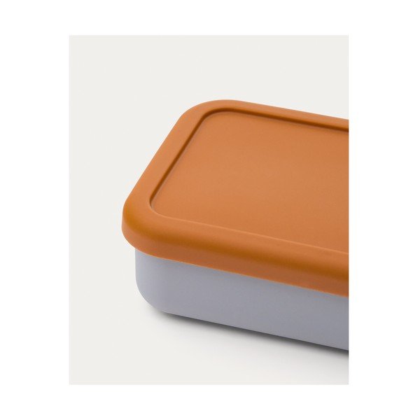 Modrý/oranžový silikónový detský desiatový box Lili – Kave Home-image-4