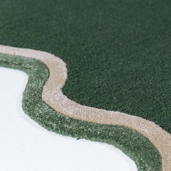 Tmavozelený ručne tkaný koberec s prímesou vlny 120x170 cm Rivo Wool – Flair Rugs-image-2