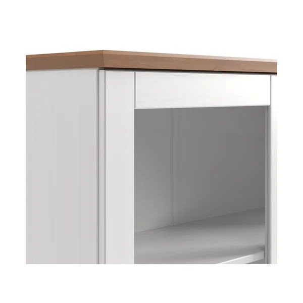 Biela/jantárová závesná vitrína z borovicového dreva 105x80x35 cm Teramo – Støraa-image-4