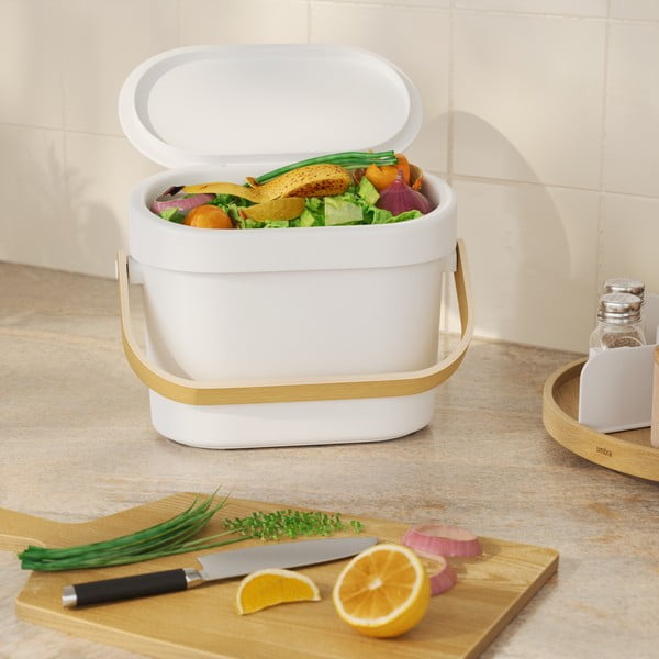 Biela nádoba na kompostovateľný odpad 4 l Bellwood – Umbra-image-1