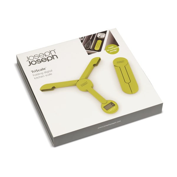 Zelená skladacia digitálna kuchynská váha Joseph Joseph TriScale-image-2