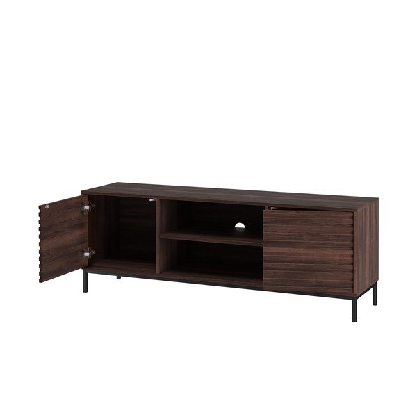 TV stolík v dekore orecha v prírodnej farbe 140x50 cm Celine - Støraa-image-2