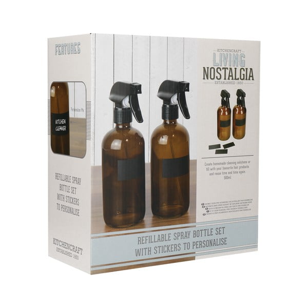 Fľaše na čistiace prostriedky v súprave 2 ks Living Nostalgia – Kitchen Craft-image-2