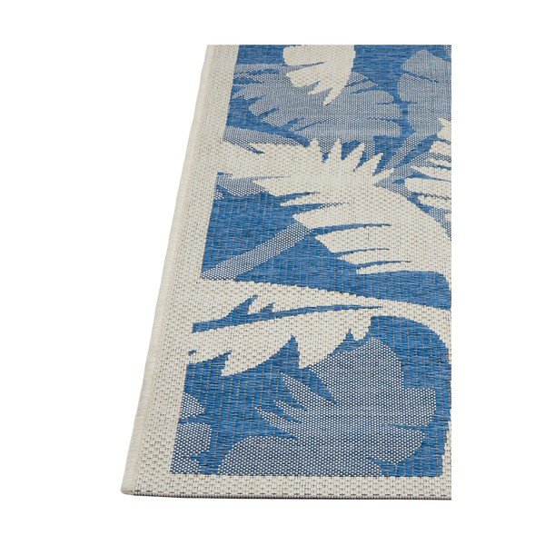 Modro-sivý vonkajší koberec Floorita Palms Blue, 160 x 230 cm-image-1