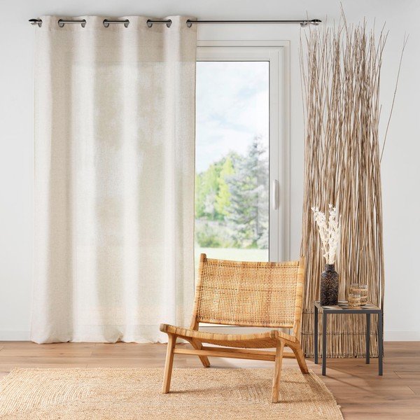 Krémovobiely záves 140x240 cm Pauline – douceur d'intérieur-image-1