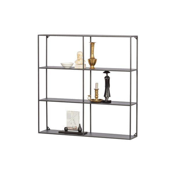 Čierna poschodová kovová polica Meert – WOOOD-image-2