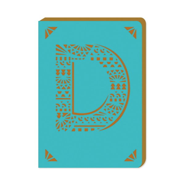 Linajkový zápisník A6 s monogramom Portico Designs D, 160 stránok