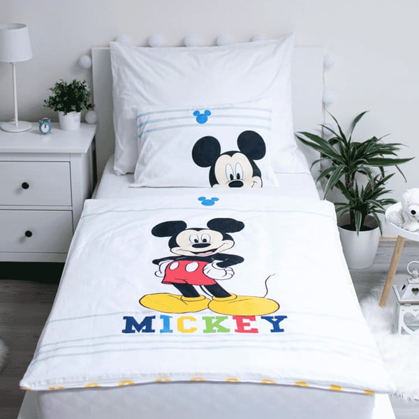 Bavlnené detské obliečky do postieľky 100x135 cm Mickey – Jerry Fabrics-image-1