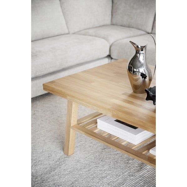 Konferenčný stolík z brúseného dubového dreva Rowico Brooklyn, 130 x 75 cm-image-1