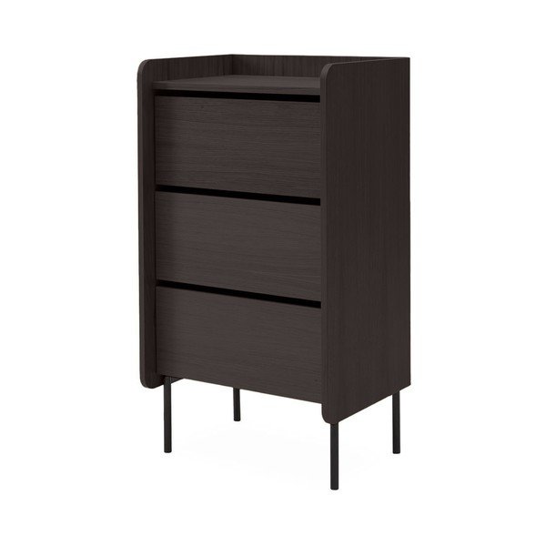 Čierna vysoká komoda v dekore duba 60x108,5 cm Wrap – Bonami Selection-image-2