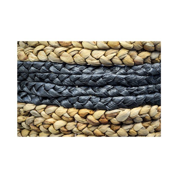 Sada 2 úložných košíkov z vodného hyacintu HSM collection Natural Black-image-3